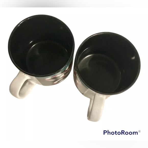 Candy Cane Coffee Mug 1998 Jeanne Beury Potpourri Christmas Bells 12 oz Set Of 2 - Picture 4 of 7